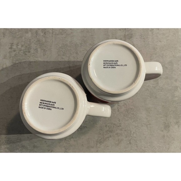 Set of 2 ~ Mugs “Hello Handsome; Hey Gorgeous” Red & Black - Picture 9 of 10